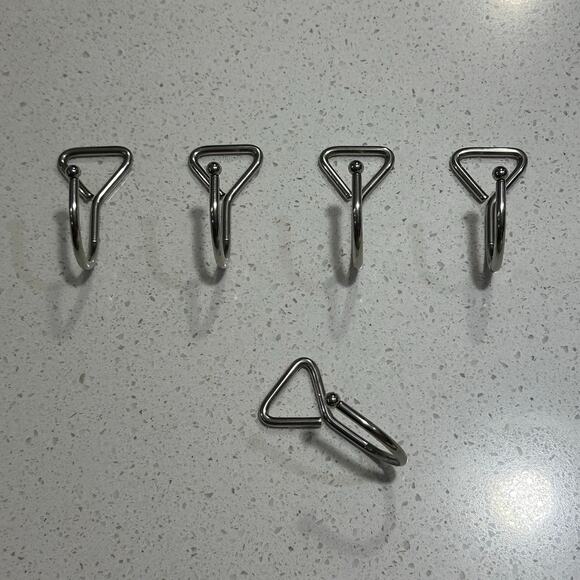 Closet Organization Silver Hooks - Set of 5 - Picture 4 of 7